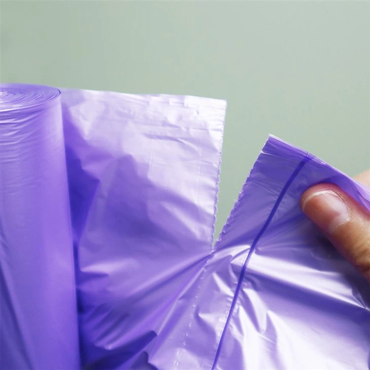 purple trash bags